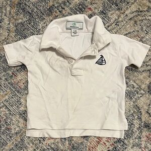 Classic Prep White Polo with Sailboat Emblem